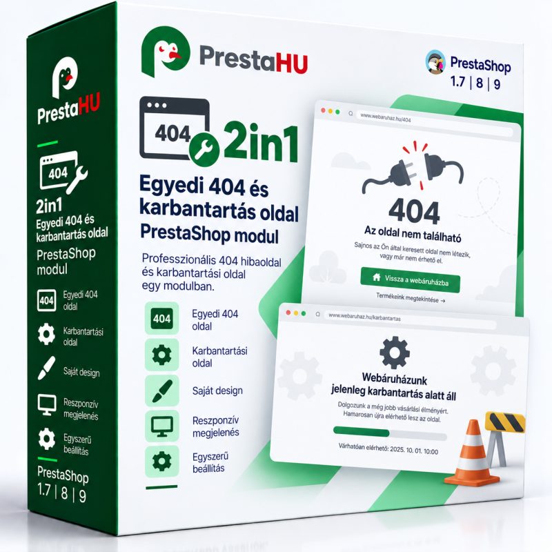 2in1: Egyedi 404 és karbantartás oldal