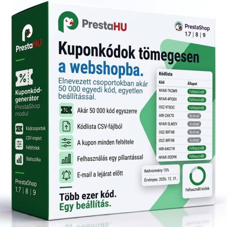 Kuponkód-generátor PrestaShophoz: tömeges kuponkódok | PrestaHU