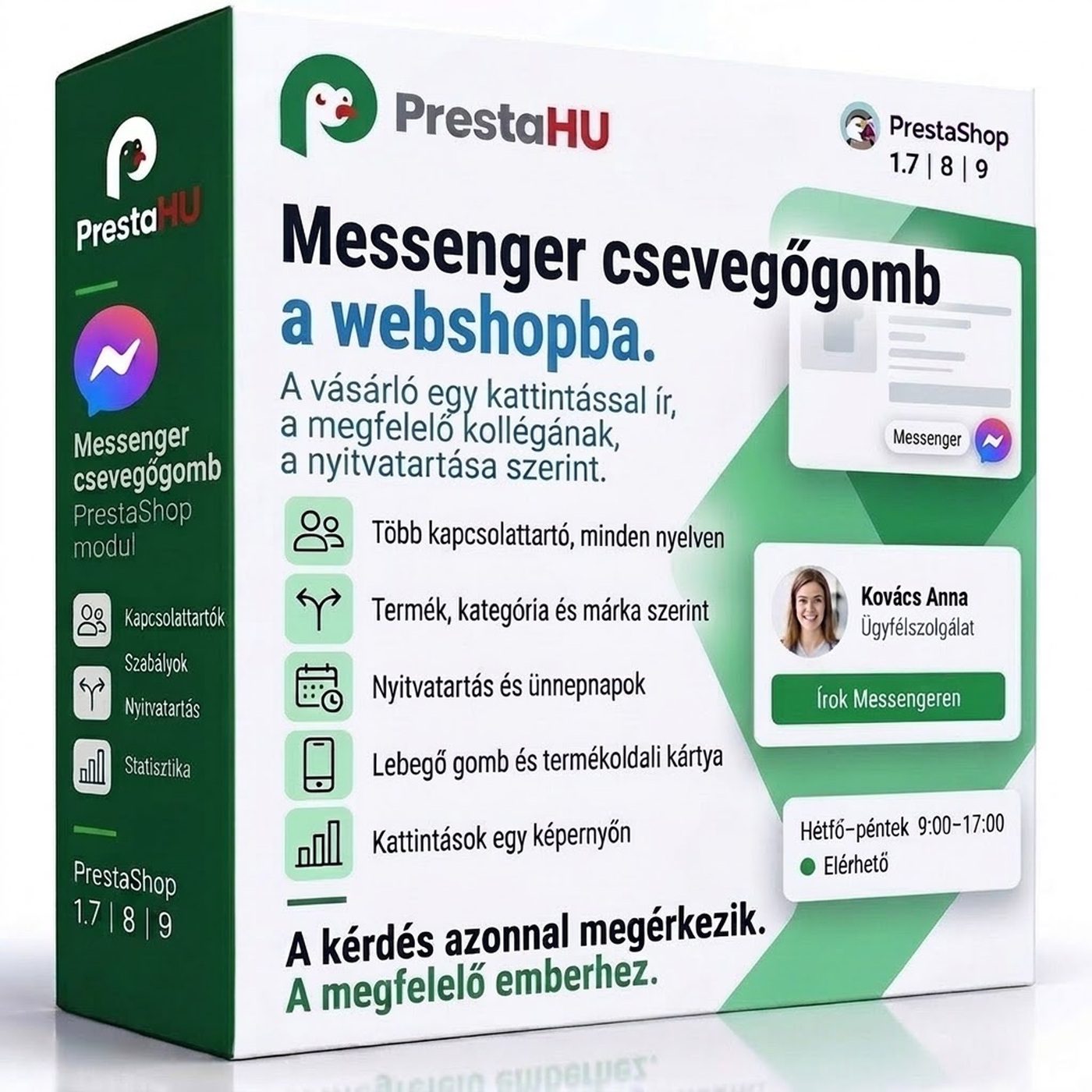 Messenger csevegőgomb PrestaShophoz | PrestaHU