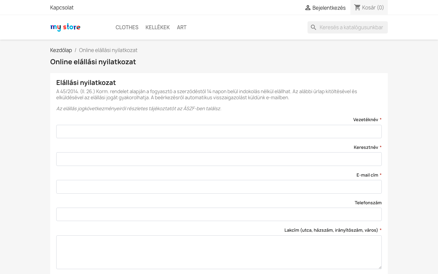 Customer-facing withdrawal form